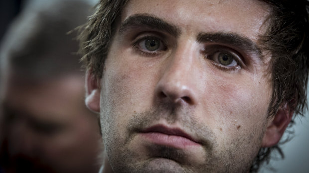 Andrew Gaff in a reflective mood at the tribunal.