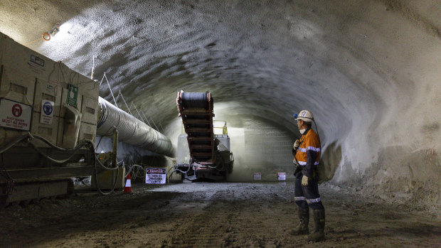 Construction on the NorthConnex tunnel. 