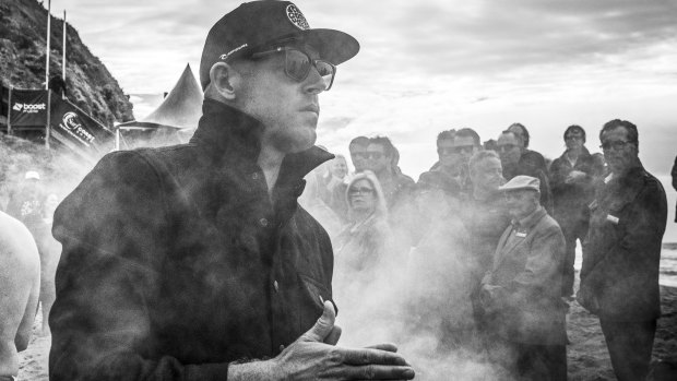 Jan Wainwright-Wilson was the only female finalist in the Nikon Surf Photo of the Year with her photo of Mick Fanning entitled "Welcome Ceremony".