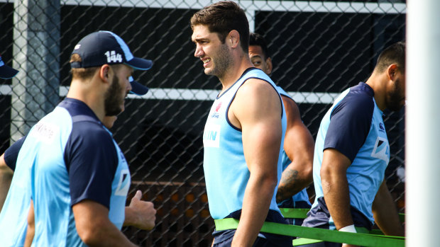 Refreshed: Simmons at Waratahs training on Monday. 