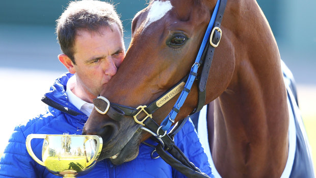 Charlie Appleby with Melbourne Cup hero Cross Counter.