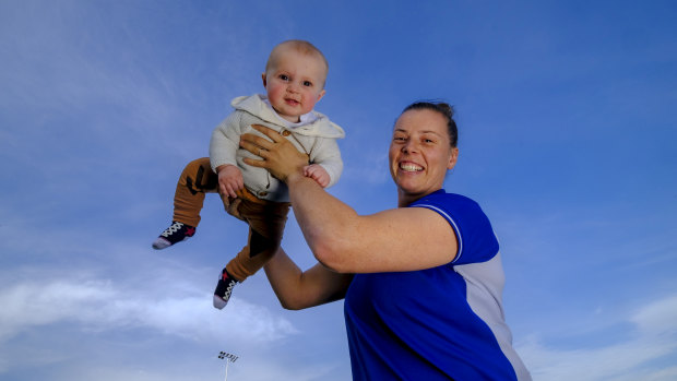 Brittany Gibson with son Henry.