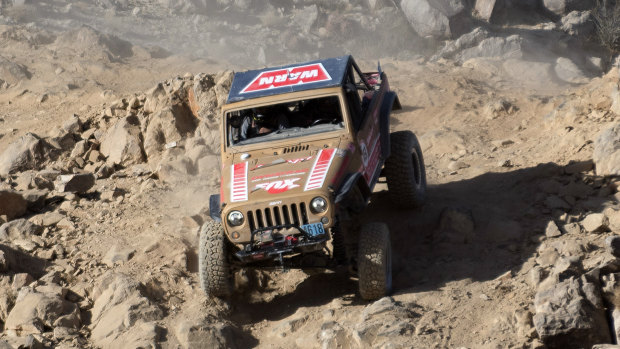 Combs competing in the Smitty Built Everyman's Challenge Race of the King of the Hammers in California in February 2018.
