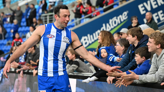 North Melbourne ruckman Todd Goldstein.