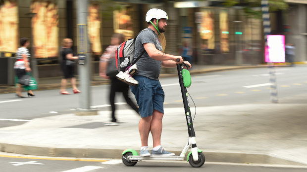 Electric scooters have proved popular in Brisbane and Adelaide.