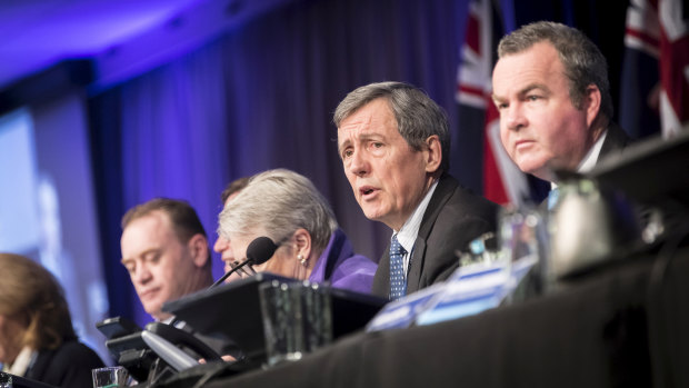 Robert Clark and colleagues at the 166th Victorian Liberal Party State Council, Moonee Valley. 