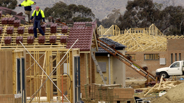 Approvals for attached dwellings were down 30 per cent.