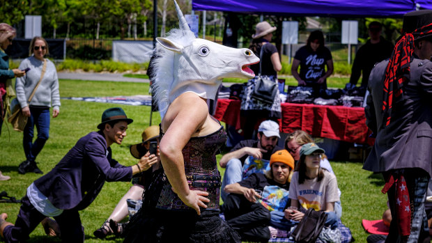 Protesters who boycotted the Melbourne Cup.