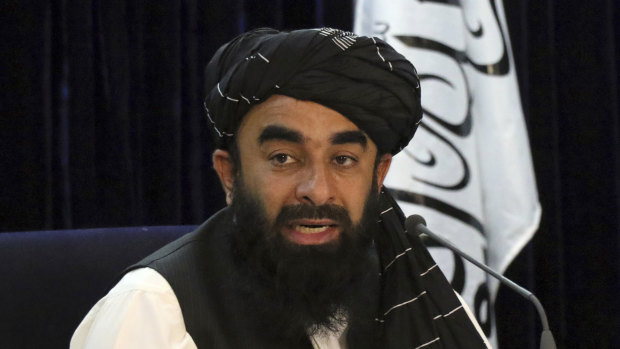 Taliban spokesman Zabihullah Mujahid.