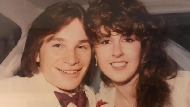 Tiny and Elaine at their wedding in  early 1984.