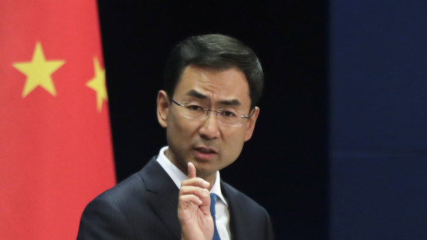A hard line for the world: Chinese Foreign Ministry spokesman Geng Shuang.