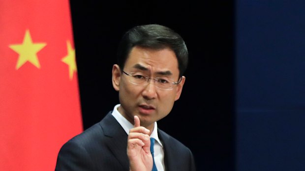 A hard line for the world: Chinese Foreign Ministry spokesman Geng Shuang.