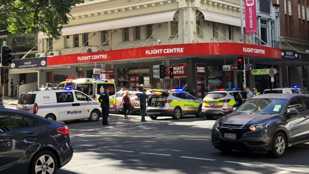 A pedestrian was struck on the corner of Creek and Adelaide Street in Brisbane CBD.