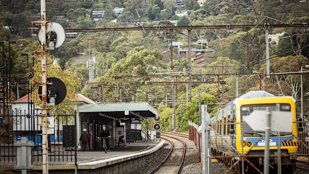 The Upper Ferntree Gully train station.