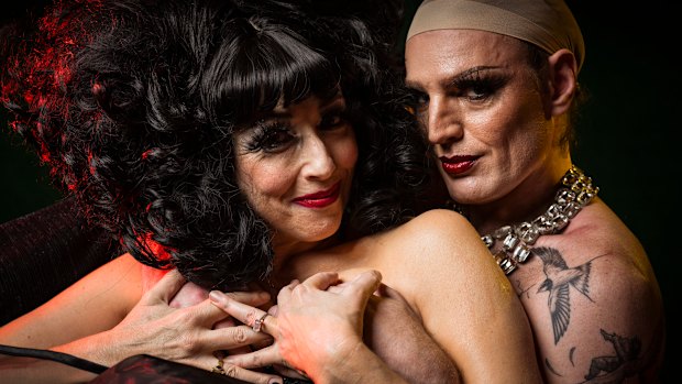 Local divas Meow Meow and Reuben Kaye.