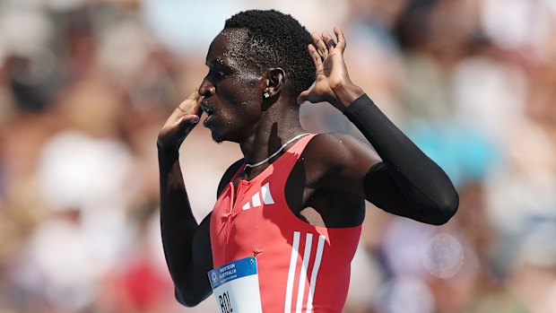 Peter Bol set a stunning new national mark in the men’s 800 metres.
