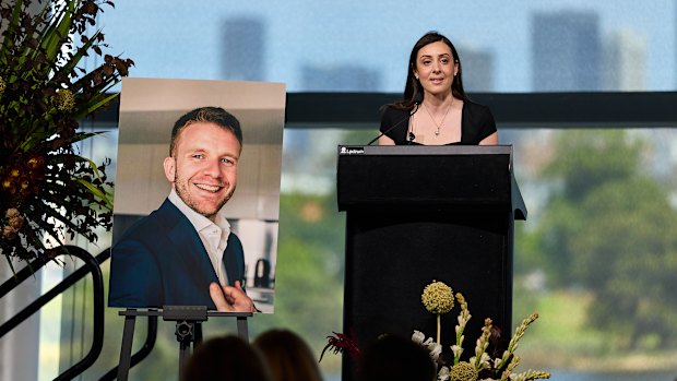 Tim Picton’s wife Priya Brown read a poem at the memorial.