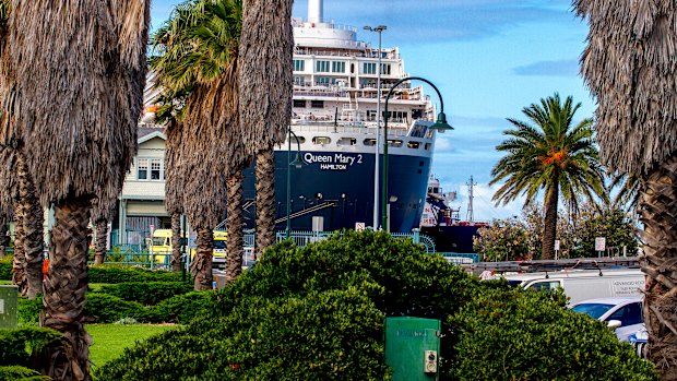 Cunard’s flagship Queen Mary 2 visits Station Pier in 2018.