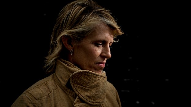 Firefighter Kat Dunell, who was part of the crew tasked to fight the chemical fire at West Footscray last year.