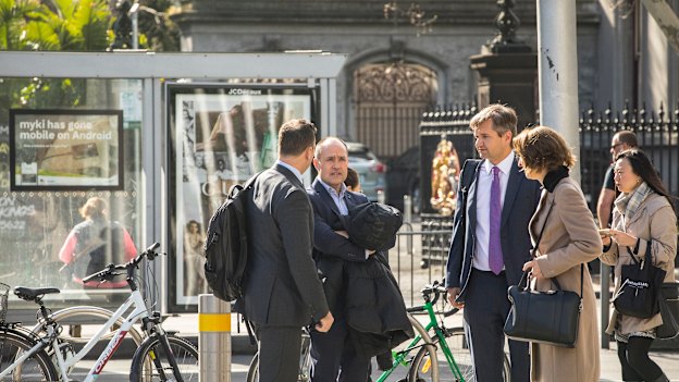Berroeta arriving at the Federal Court of Australia, Melbourne.