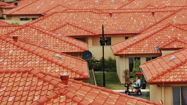 In communities such as North Lakes, just north of Brisbane, houses are built ‘roof to roof’.