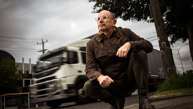 Martin Wurt has been campaigning against trucks in the inner-west.