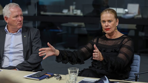 Uniformity call: former police commissioner Mick Fuller and Margy Osmond, chief executive of the Tourism and Transport Forum.