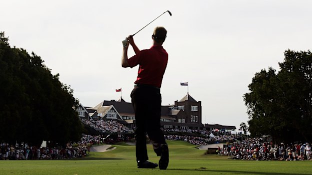 Australian golfer John Senden at the 2006 Australian Open, held at the Royal Sydney Golf Club. The elite club has fewer than 6000 members and costs $26,500 to join.