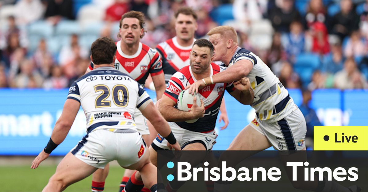 NRL 2025 Roosters run rampant as Tedesco try takes Tricolours to 30-point lead