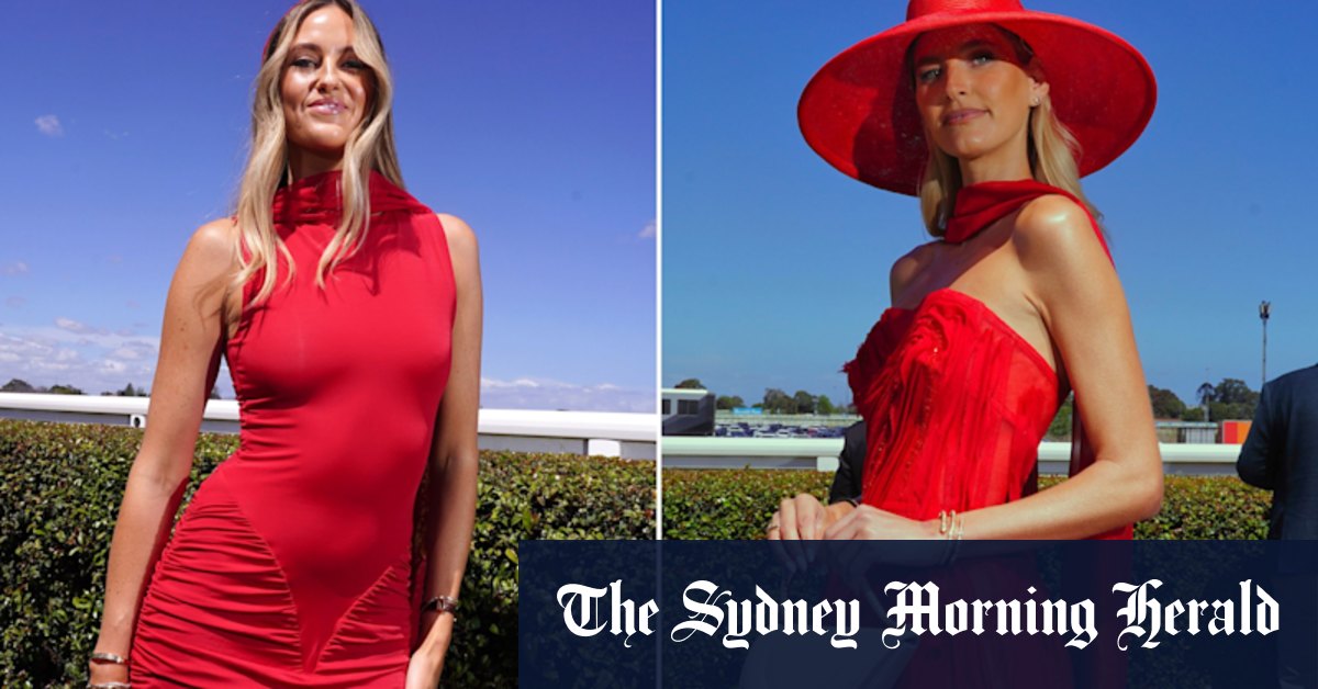 The red invasion: Best dressed at the Caulfield Cup