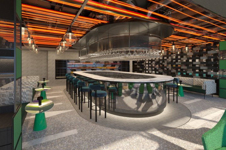 The cocktail bar is part of the BTWN restaurant