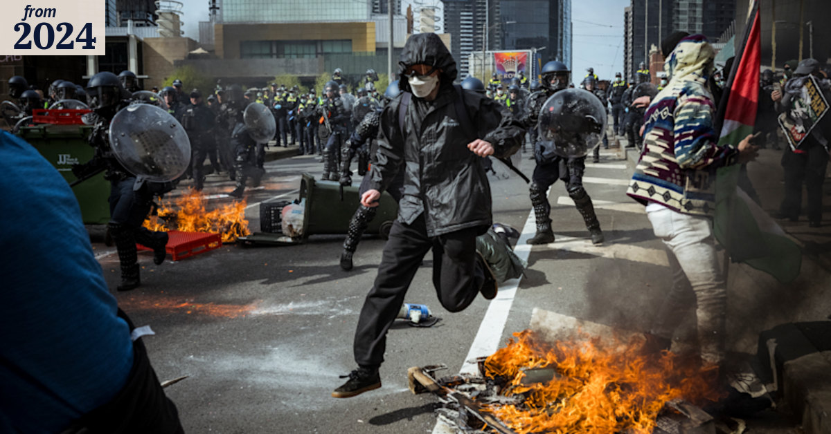 In pictures: Land Forces protests in Melbourne