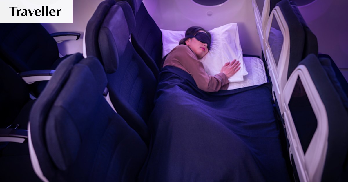 A nearly 17-hour flight in the ‘Skycouch’ economy class bed
