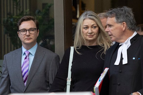 Melanie and Geordie Lynn at court. 