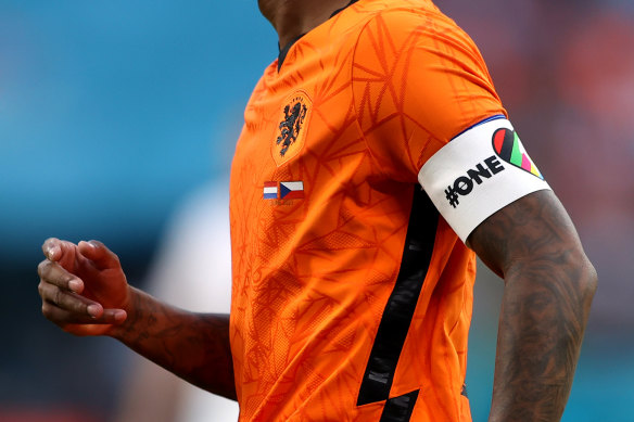 Georginio Wijnaldum wore the armband in 2021.