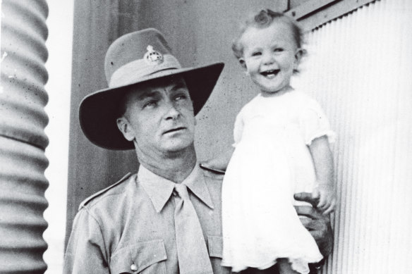Bill McKinnon seen with his daughter Susan in 1941.