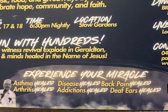 The claims in the flyer.