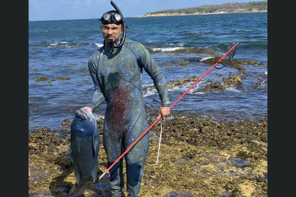 NSW authorities issued a penalty notice after a man spearfished the blue groper in Sydney’s south on December 30.