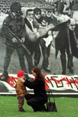 Murals in Derry’s Bogside depict the victims of the British soldiers’ rampage.