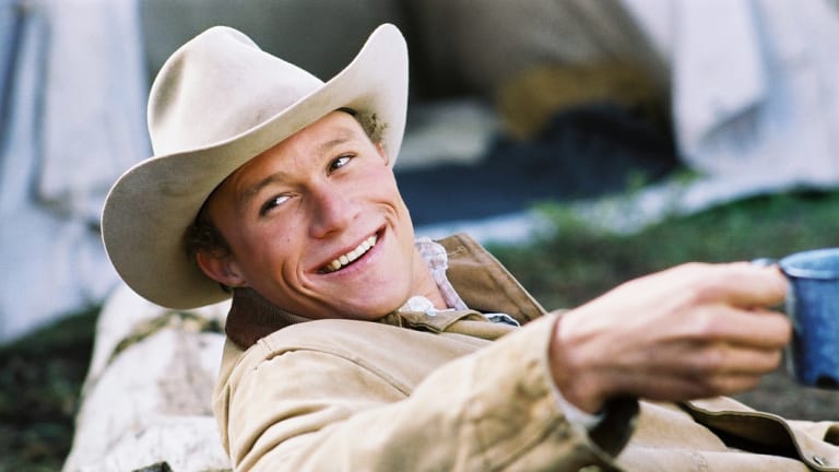 Heath Ledger in Brokeback Mountain.