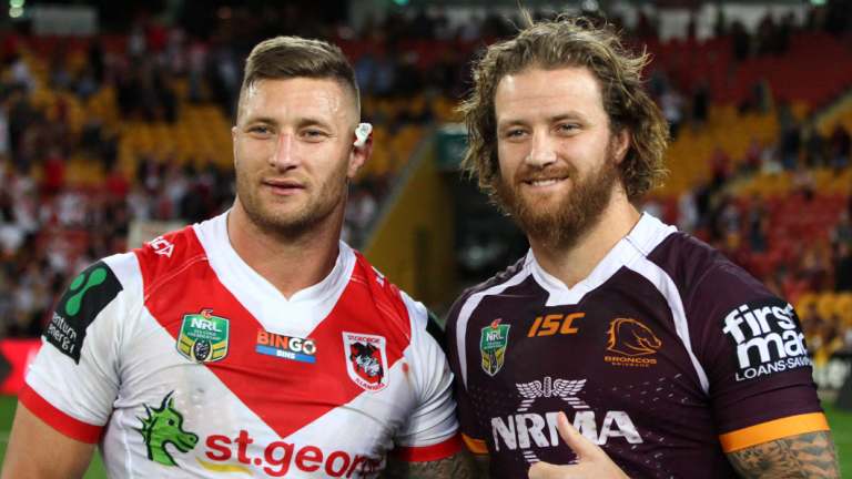 Sibling rivalry: Tariq (left) and Korbin Sims could engage in a fierce battle on Sunday.