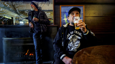Craig, 56, a welder and Arthur, 81, in the Prince public bar, which is serving last drinks on Sunday before it shuts for renovation.
