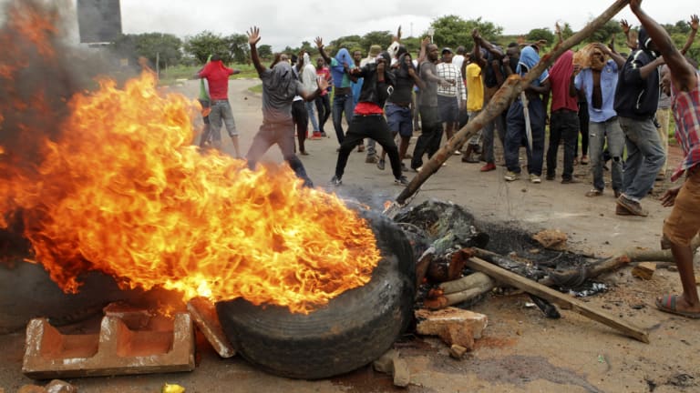 A protest against the rise in fuel prices in Harare resulted in more than 600 arrests.