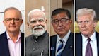 Australia: Prime Minister Anthony AlbaneseIndia: Prime Minister Narendra ModiJapan: Prime Minister Shigeru IshibaUnited States: President Donald J Trump.