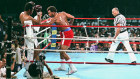 Foreman and Ali in the Rumble in the Jungle fight in what was then Zaire in 1974.