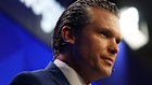 U.S. Secretary of Defence Pete Hegseth speaks in the first plenary session entitled “United States’ New Ambitions for Indo-Pacific Security” during the 22nd IISS Shangri-La Dialogue at the Shangri-La Hotel.