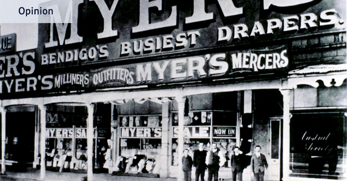 My grandfather built Myer from nothing. The bile of this debate harms all of us