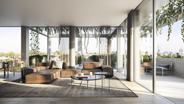 View of Luxury, single-level apartments in the sky remain in high demand