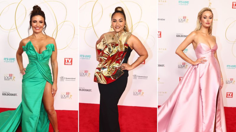 Logies 2022 Green and gold on the red carpet