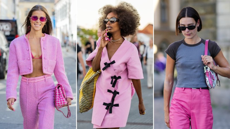Pink designer shop clothes